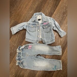 Minnie, mouse, Disney, graffiti jacket and pants